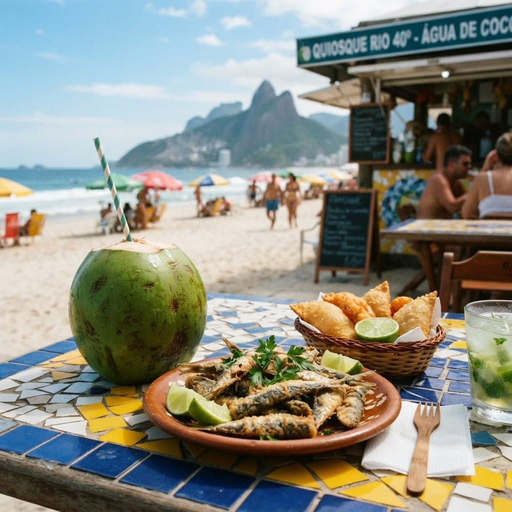 Comer na praia: o ritual do quiosque e da orla